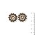Brinco flor marrom e dourado - 12859 - Imagem 1