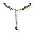 Choker 2 voltas c/ trança, cristais e rosinha - light Amethist 12860 - Imagem 3