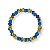 Pulseira de contas e disquinhos - azul e amarelo 12897 - Imagem 1