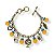 Pulseira c/ bolas, disquinhos e berloques - azul e amarelo 12895 - Imagem 1