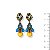 Brinco de cachinho azul e amarelo - 12899 - Imagem 1