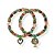 Kit c/ 2 pulseiras de contas, cristais ping. coração e árvore da vida - colorido 12926 - Imagem 2