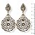 Brinco arabesco c/ strass dourado - 12943 - Imagem 1