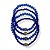 Kit c/ 4 pulseiras de cristais e miçangas azul bic - 12959 - Imagem 1