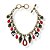 Pulseira c/ berloques e ptos de luz azul marinho e vermelho - 12958 - Imagem 1