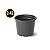 Vaso Redondo Rígido Comum 01 Preto 0,415L - Imagem 4