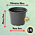 Vaso Redondo Rígido Comum 01 Preto 0,415L - Imagem 6