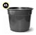 Vaso Redondo Rígido Comum 08 Preto 42,5L - Imagem 1