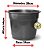 Vaso Redondo Rígido Comum 08 Preto 42,5L - Imagem 2