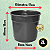 Vaso Redondo Rígido Comum 03 Preto 2L - Imagem 5