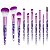 Kit com 10 pincéis brilhosos roxo - Imagem 1