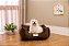 Cama Quadrada para Cachorro ou Gatos Super Luxo Luppet Marrom Tamanho:M - Imagem 4
