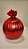 BOLA EM TECIDO METALIZADO VERMELHO 15CM - Imagem 2