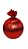 BOLA EM TECIDO METALIZADO VERMELHO 15CM - Imagem 1