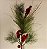 HASTE NATALINA - 70CM - BERRY - VERDE - Imagem 2