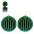KIT BOLA NATALINA VERDE DECORADA - 15CM - 2 UNIDADES - VELUDO - Imagem 1