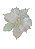 Pick Poinsetia Glitter Branco 24x23cm - Imagem 1