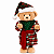 Urso com Roupão Natalino 26x13x50cm - Imagem 1