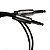 Cabo Philips Paralelo Linha Prata 1 P2 Stereo x 2 P10 Mono 1m - Kalifa Cables - Imagem 2