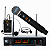 Microfone Sem Fio TSI 1200 CLI UHF 96 Canais Bodypack Headset Lapela Com Maleta - Imagem 1