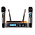 Microfone Tsi Sem Fio Tsi 1500 Duplo Uhf 800 Canais Supercardióide - Imagem 1