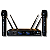 Microfone Sem Fio Profissional TSI Duo 4 UHF Duplo 200 Canais Quad Diversity 4 Antenas - Imagem 1