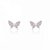 Brinco borboleta 24 Pedras Rosa - Imagem 1