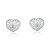 Brinco coração cravejado 6 pedras - Imagem 1