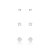 Brinco Trio 3,4,5mm Redondo Cristal - Imagem 1
