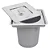 LIXEIRA INOX EMBUTIR CLEAN SQUARE 5L - TRAMONTINA - Imagem 1