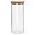 POTE HERMÉTICO VIDRO C/ TAMPA DE BAMBU 1500 ML 10X15CM - Imagem 1