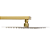 DUCHA ARTICULADA GOLD QUADRADA INOX TUBO LONGO PEVILON - Imagem 2