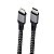 Geonav Cabo USB-C para Lightning conector original Mfi Apple iPad, iPhone,iPod, nylon trançado, 1.5MT, LIUC01, Cinza Escuro - Imagem 2