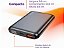 Geonav Power Bank, Carregador Portátil Universal 10.000mAh, USB-A (até 18W) + USB-C (até 20W), Compacto, Carregamento Rápido, Pass Through, Led Indicador de Bateria, PB10K20WSG, Cinza espacial - Imagem 5