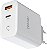 Geonav Carregador Universal SuperPower GaN Duo, 65W, 1 USB-A e 1 USB-C, tecnologias Quick Charge, Power Delivery, PPS*, CH65PDQC, Branco - Imagem 2