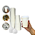 Copo Papel Descartável Branco C/ Tampa Buck 240ml Café 100un - Imagem 2