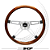 Volante Lotse Four Wood Empunhadura em Madeira Natural Haste Preta/Prata - Imagem 3