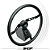 Volante Big Block S Lotse Couro Preto/Marrom Haste Preta/Prata - Imagem 2