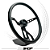 Volante Big Block S Lotse Couro Preto/Marrom Haste Preta/Prata - Imagem 5