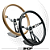 Volante Big Block Lotse Couro Preto/Marrom Haste Prata - Imagem 1