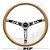 Volante Big Block Lotse Couro Preto/Marrom Haste Prata - Imagem 2