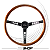Volante Lotse Big Block Wood S Aço Cromado Madeira Legítima - Imagem 1