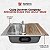 Cuba Gourmet Completa 600x420x210  Aço Inox 304 C/Tabua - Imagem 4