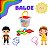 Balde De Praia Infantil Com Pa Rastelo Peneira E Moldes - Imagem 3