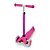 Patinete Rosa Rodas de LED Infantil Altura Ajustável 3 Rodas - Imagem 1