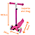 Patinete Rosa Rodas de LED Infantil Altura Ajustável 3 Rodas - Imagem 7