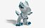 Jurassic World Dinos Baby Velociraptor Blue Cinza - Pupee - Imagem 1