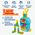 BABY LAND CARRINHO DE PUXAR COM 20 BLOCOS AZUL - Imagem 6
