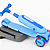 Patinete Radical 2/1 Azul Brilhante Dobravel Antiderrapante - Imagem 4