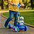 Patinete Astronauta Divertido Infantil Retrátil Luz/Som - Imagem 2